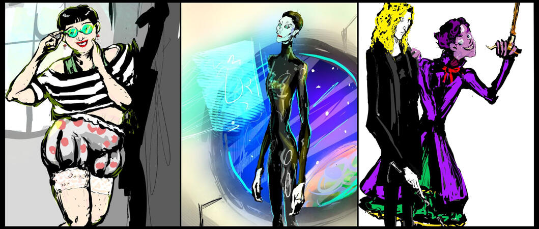 To the knees, sketch